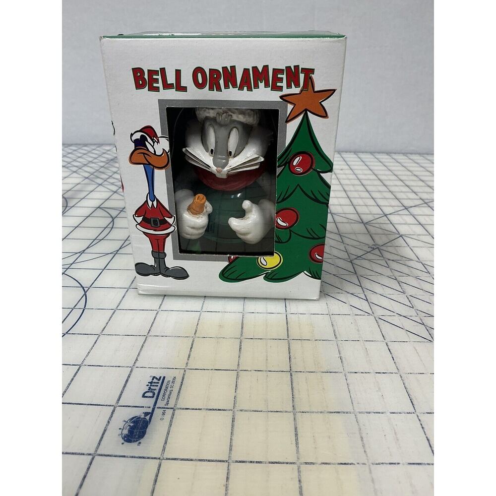 VTG 1998 Bugs Bunny Christmas Bell Ornament From Warner Bros. - Heavy